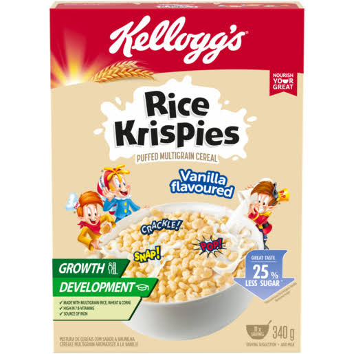 KELLOGGS VANILLA RICE KRISPIES