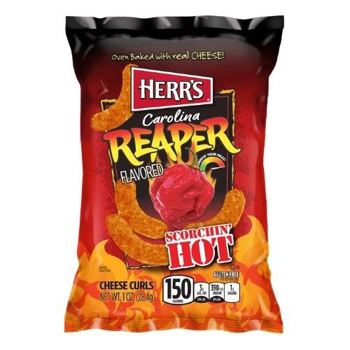 HERRS CHEESE CURLS CAROLINA REAPER 28G